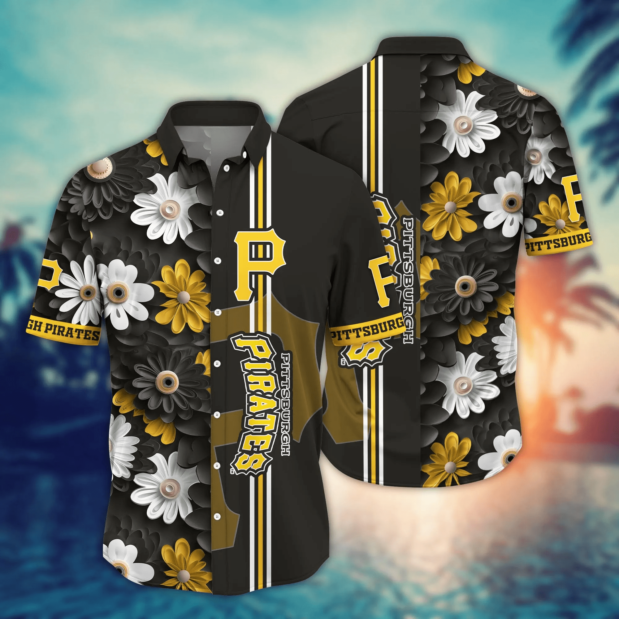 Pittsburgh Pirates Mlb Hawaiian Shirt Golden-Hour Aloha Shirt