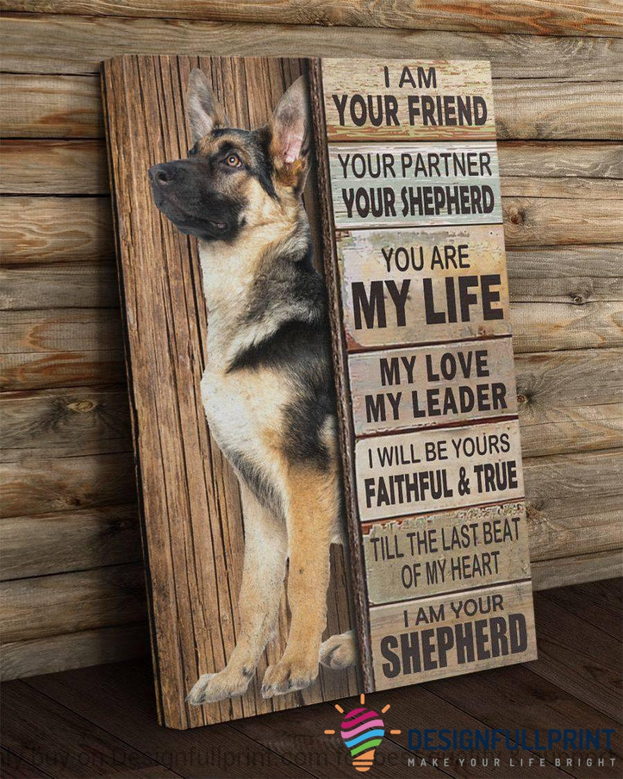 German Shepherd Poster Dog Poster Ar …