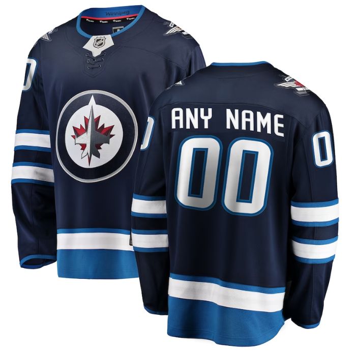 Winnipeg Jets Team Home Breakaway Pro Unisex Personalized Jersey – Blue