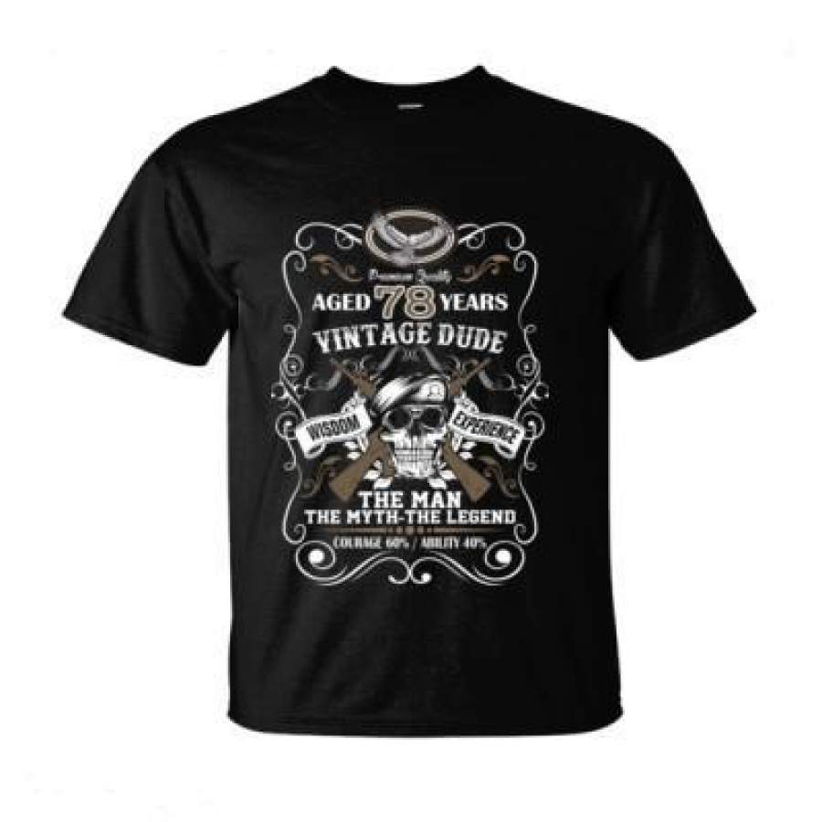 AGR Aged 78 Years Vintage Dude Wisdom Experience The Man The Myth The Legend Courage 60% Ability 40% – Ultra-Cotton T-Shirt