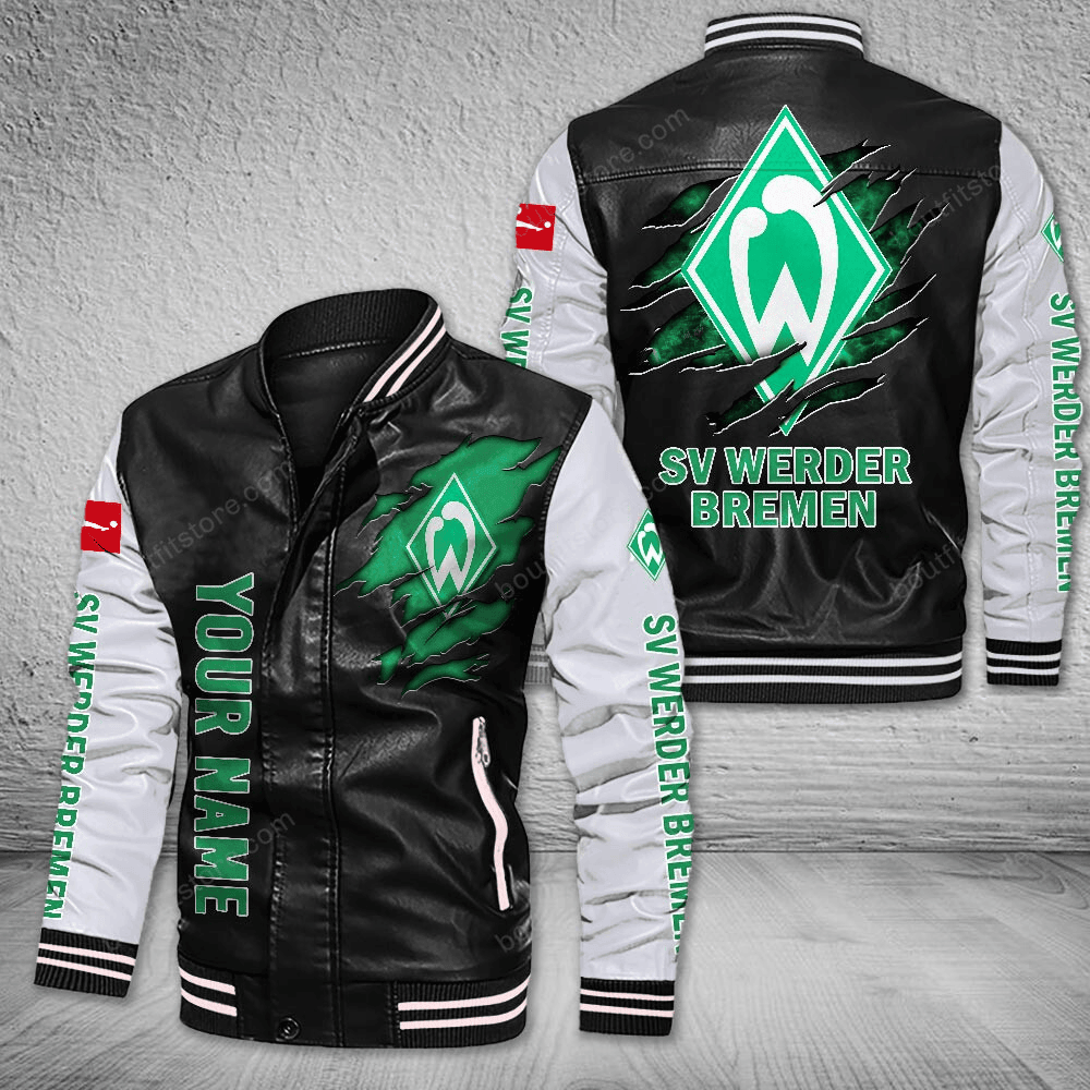 SV Werder Bremen Leather Varsity Jacket