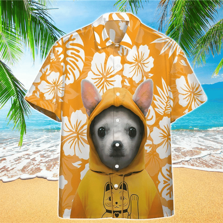 Summer Chihuahua Hawaiian Shirt, Dog Hawaiian Shirt Mens, Hawaiian Shirt For Dog Lover