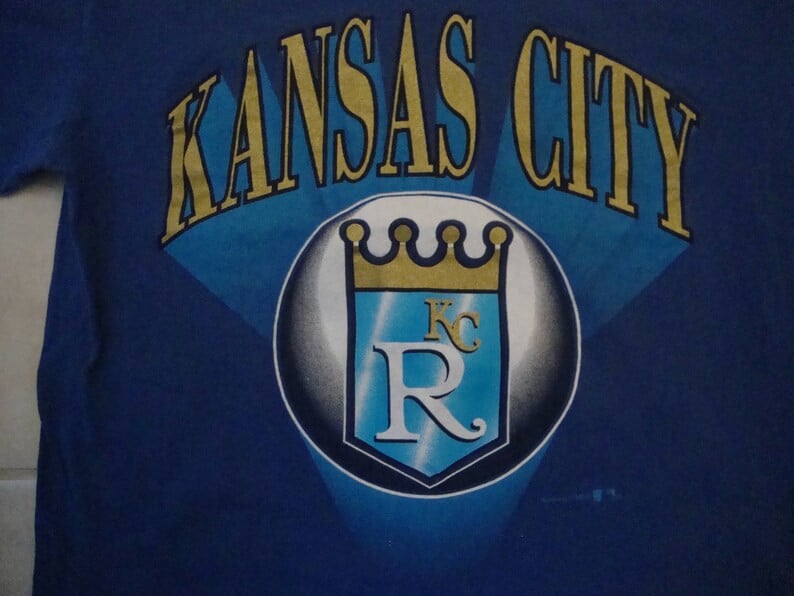 Vintage 90S Kansas City Royals Baseball Sportswear Fan Blue T Shirt