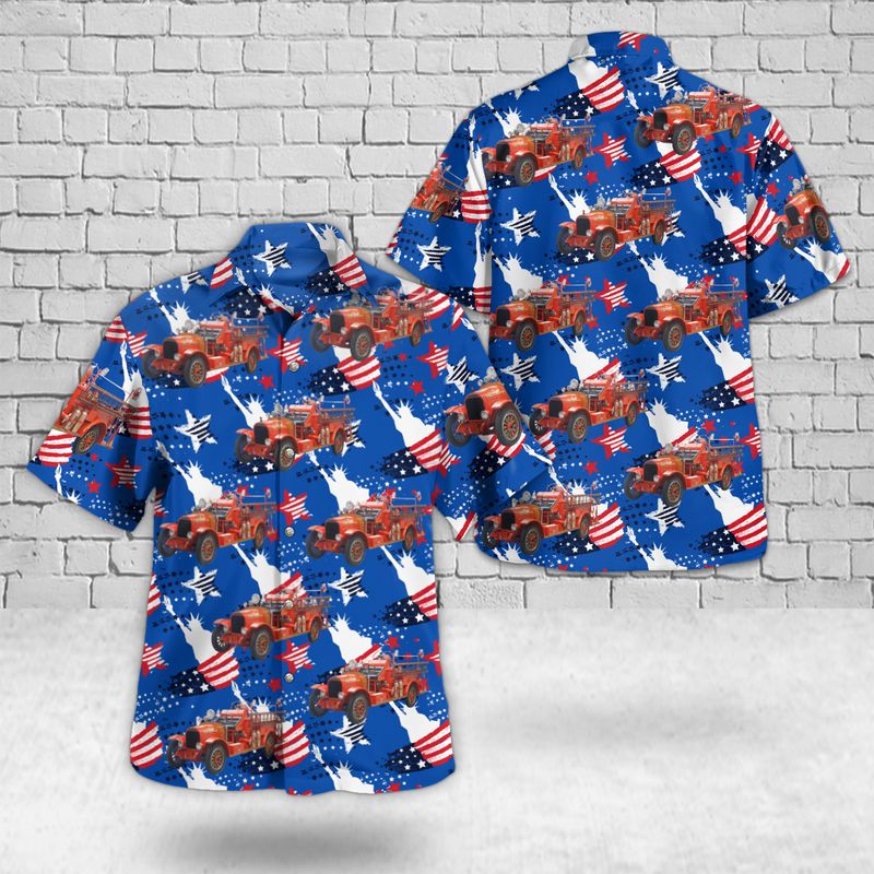 1923 La France Fire Engine, 4Th Of July Hawaiian Shirt For Men And Women