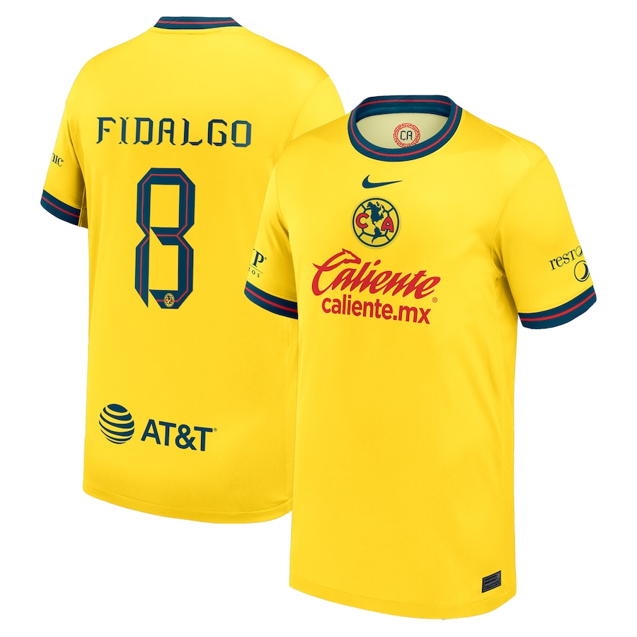 Álvaro Fidalgo Club America Nike 2024/25 Home Player Jersey – Yellow