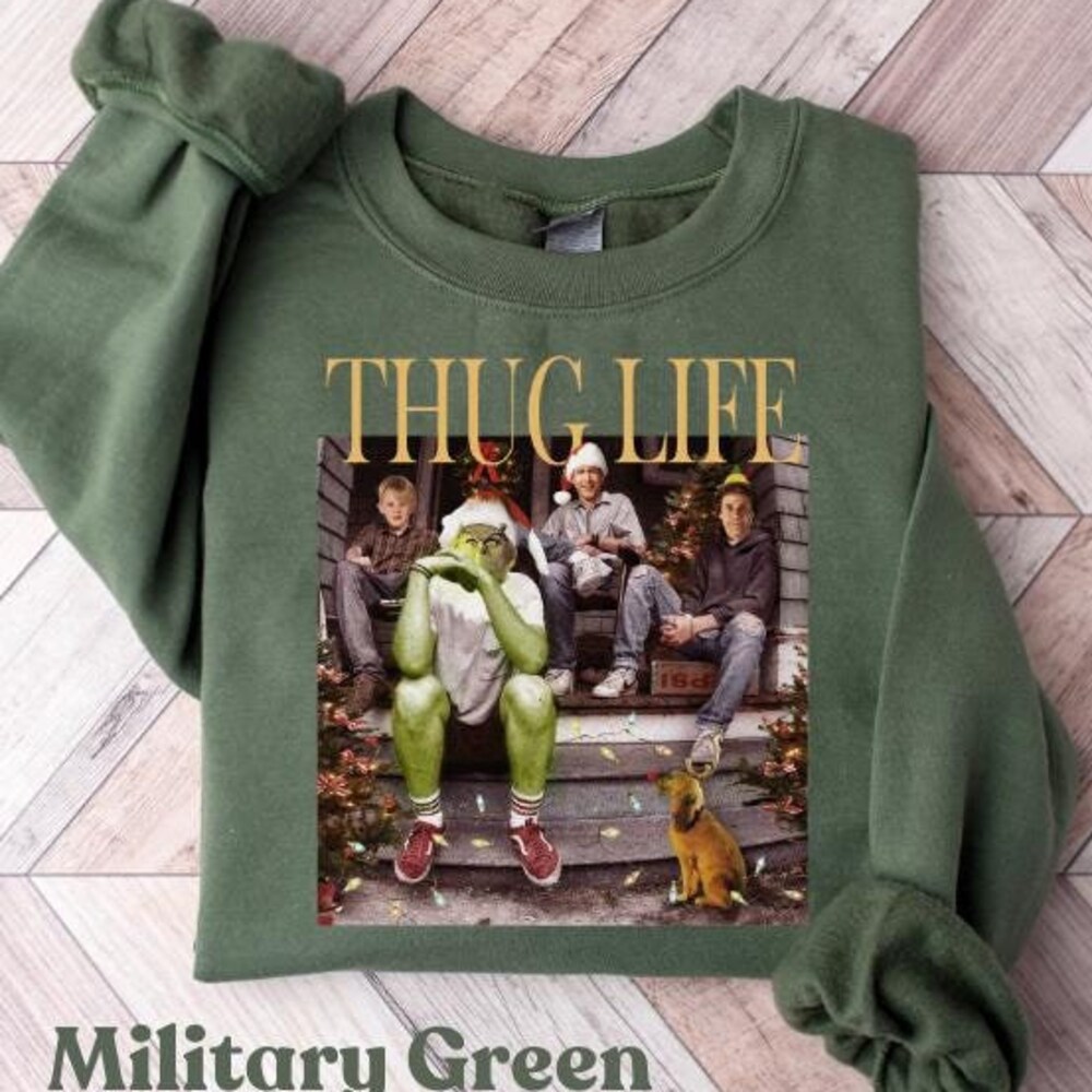 Thug Life Christmas Shirt Christmas Sweatshirt Christmas Movie Shirt Christmas Friends Shirt Christmas Gifts for Women Holiday Crewneck Xmas Designed By Facetotes