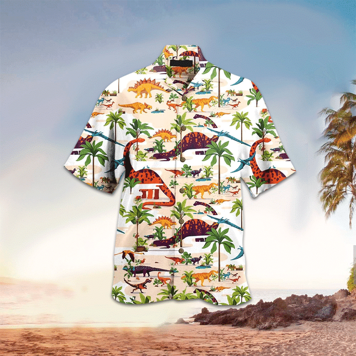 Dinosaurs Terrier Aloha Hawaii Shirt, Perfect Hawaiian Shirt For Dinosaurs Lover