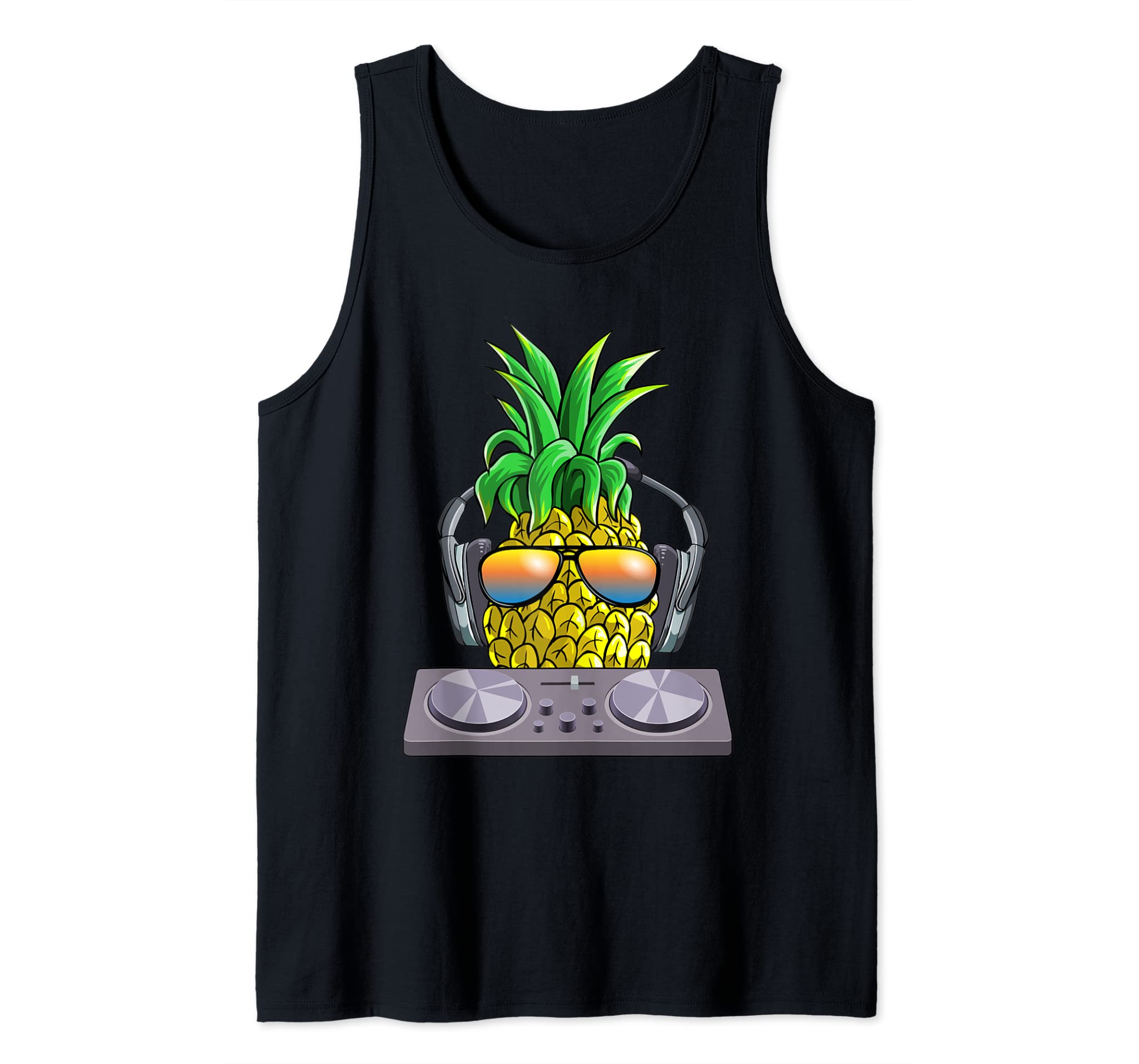 Pineapple DJ Music T shirt Aloha Beaches Hawaiian Hawaii Tank Top