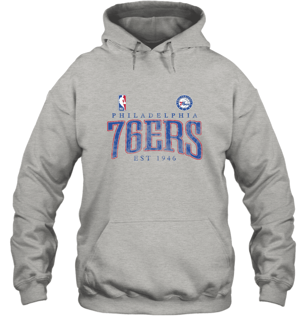 Philadelphia 76ers Est NBA Basketball Logo Pattern Print 2D Hoodie