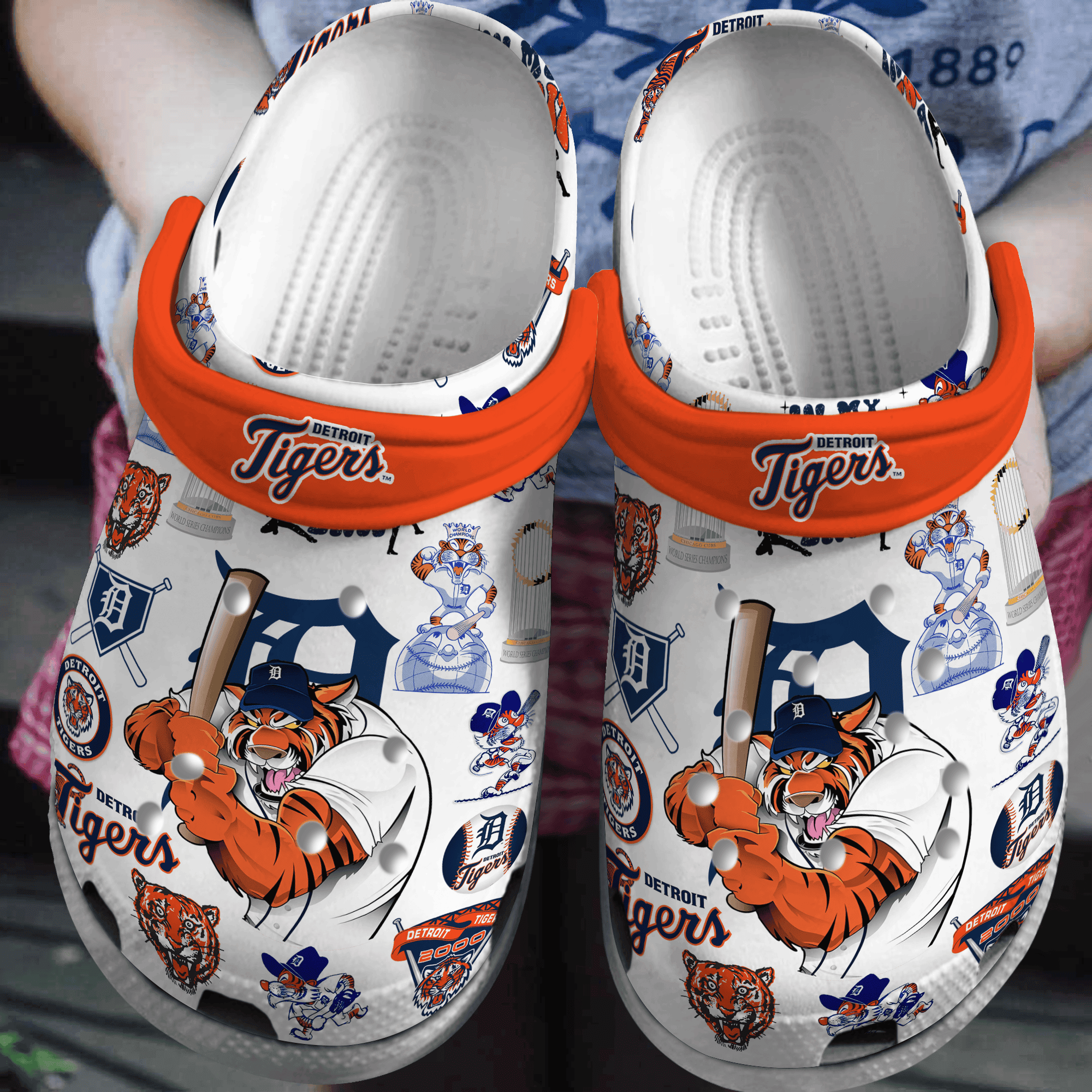 St. Louis Cardinals Logo Baseball MLB Cheer Mascot White And Orange Crocss Classic Clogs Shoes Ver911