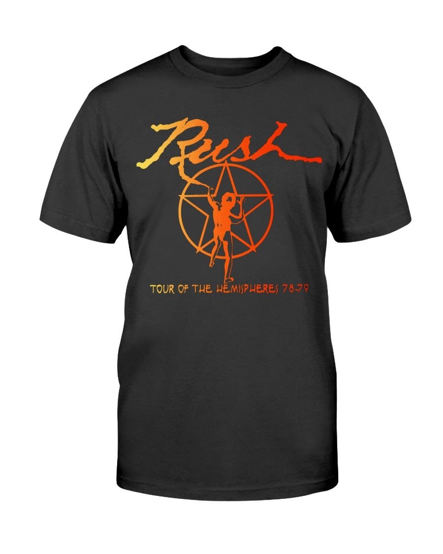1978 Vintage Rush Hemispheres Tour T Shirt 211009