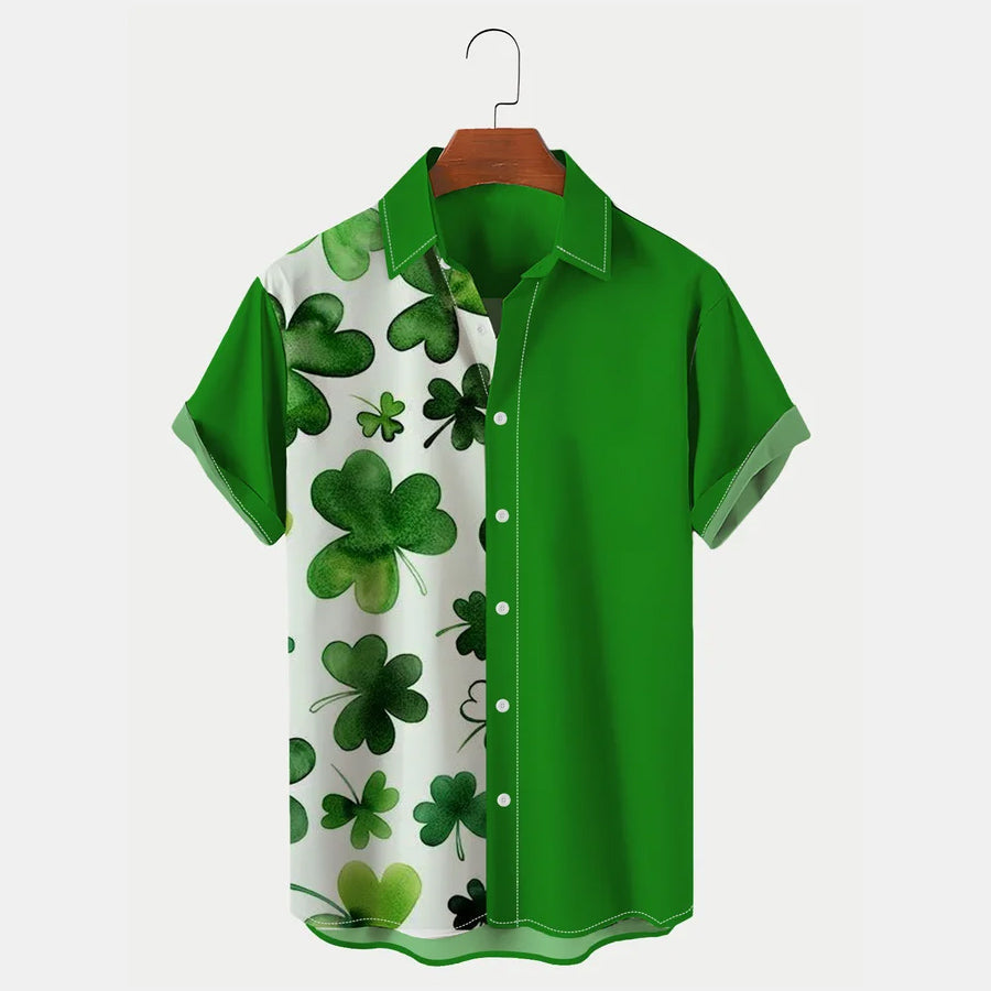 Men’S St. Patrick’S Day Short Sleeve Shirt Hawaiian Shirt For Men And Women