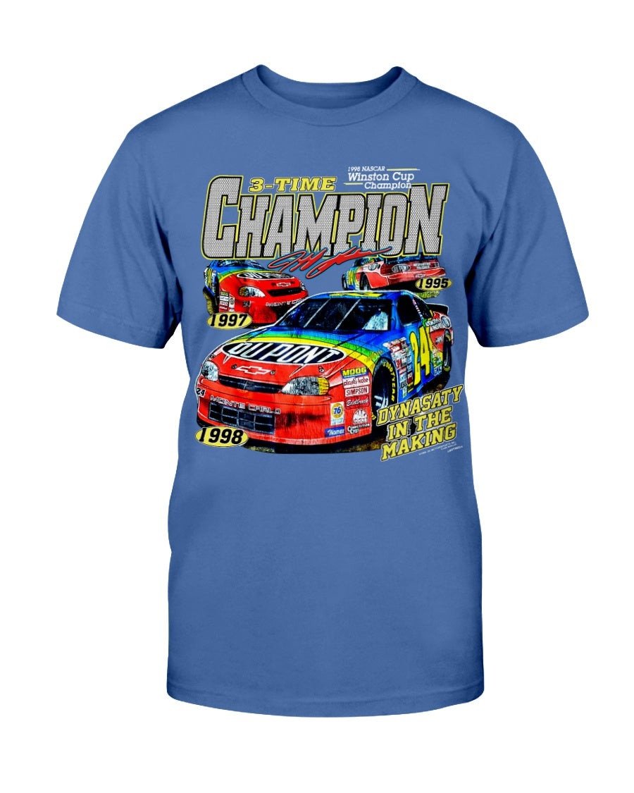 Vintage 1990S Jeff Gordon 3 Time Nascar Champion Racing Graphic T Shirt 080321