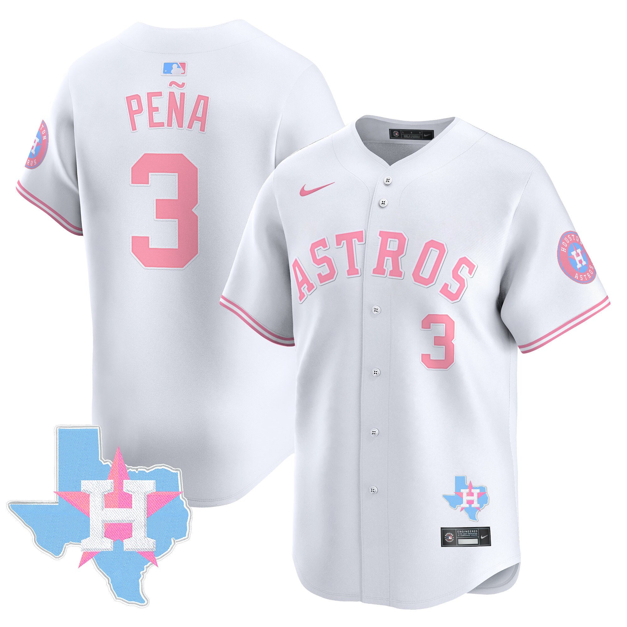 Unisex Astros Bubblegum Pink Vapor Premier Limited Jersey – All Stitched