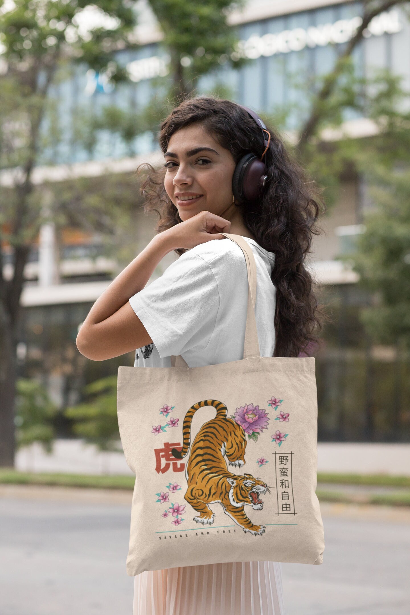 Tiger Tote Bag Aesthetic Tote Bag Trendy Tote Bag Year Of The Tiger Chinese New Year Cute Shoulder Bag Graphic Tote Bag Lunar New Year Gift