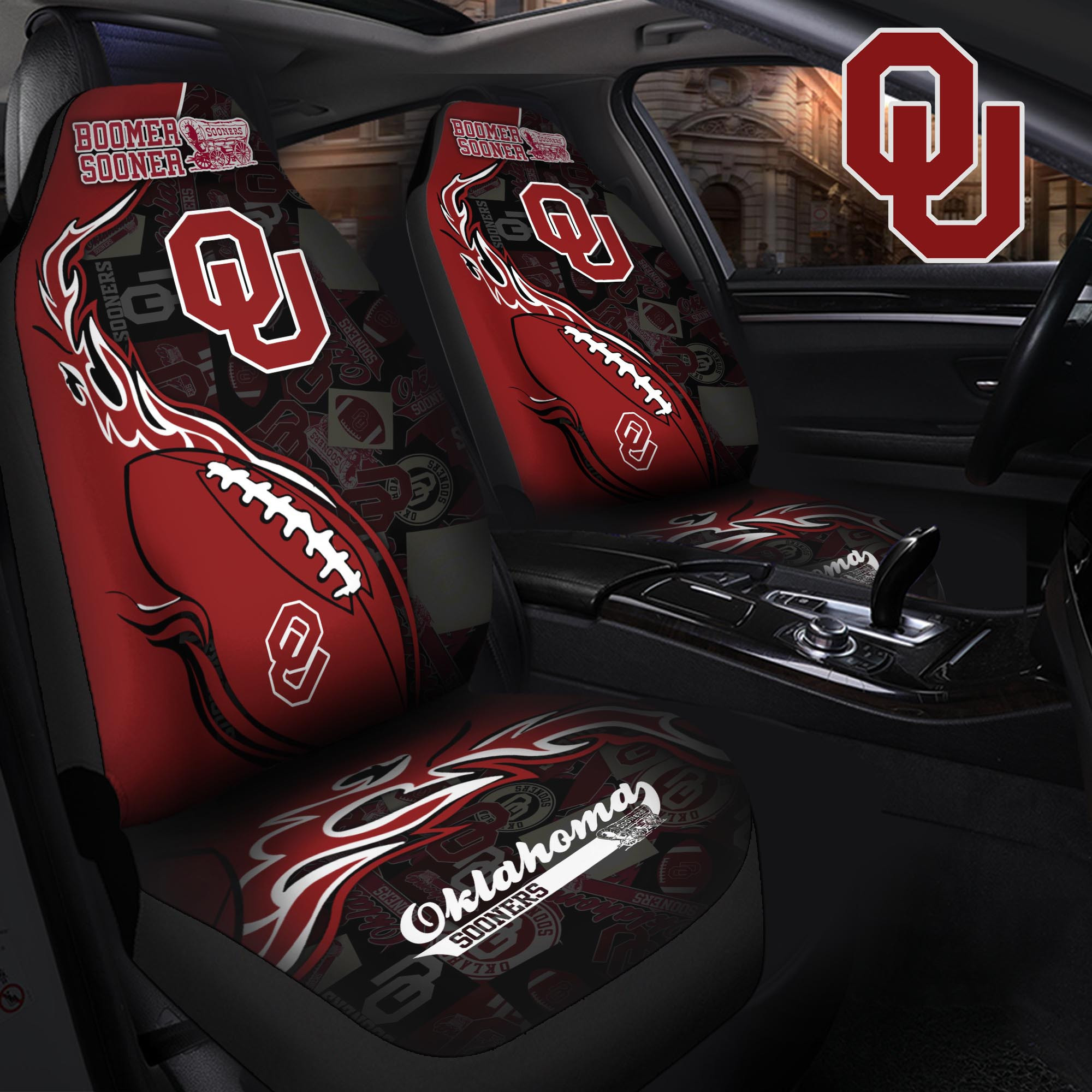 Oklahoma Sooners Car Seat Cover Set CSC7356