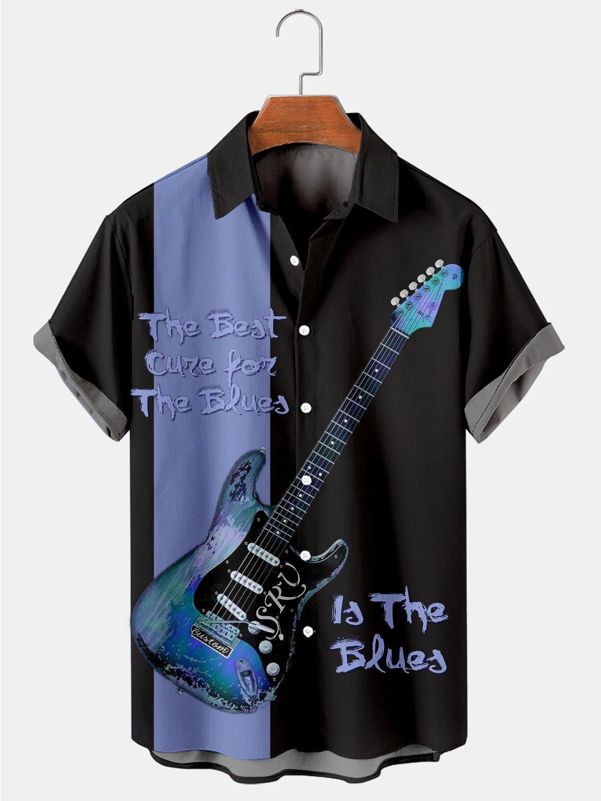 Music Guitar Men’S Hawaiian Shirt