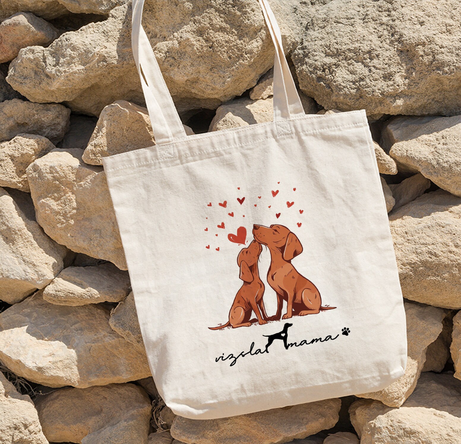 Cute Vizsla Tote Bag, Vizsla Dog Mom Essentials Tote Bag, Vizsla Dog Mom Tote Bag, Vizsla Mama Tote Bag For Dog Lover Gift For Dog Mom Gifts