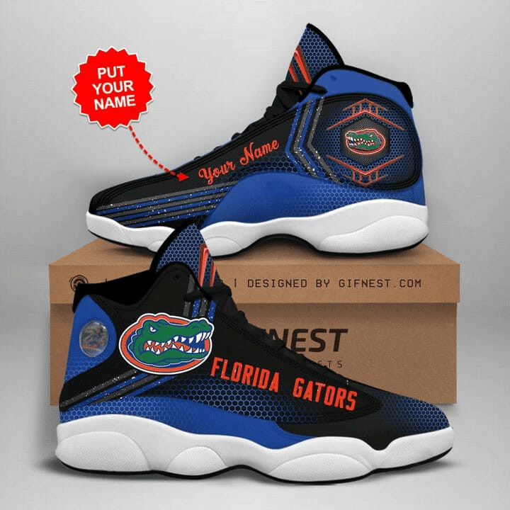 Florida Gators Custom Name Blue Black Air Jordan 13 Shoes JD13 V1824