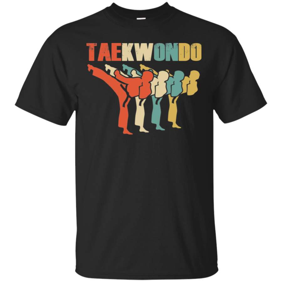 Vintage Style Taekwondo Silhouette T-Shirt