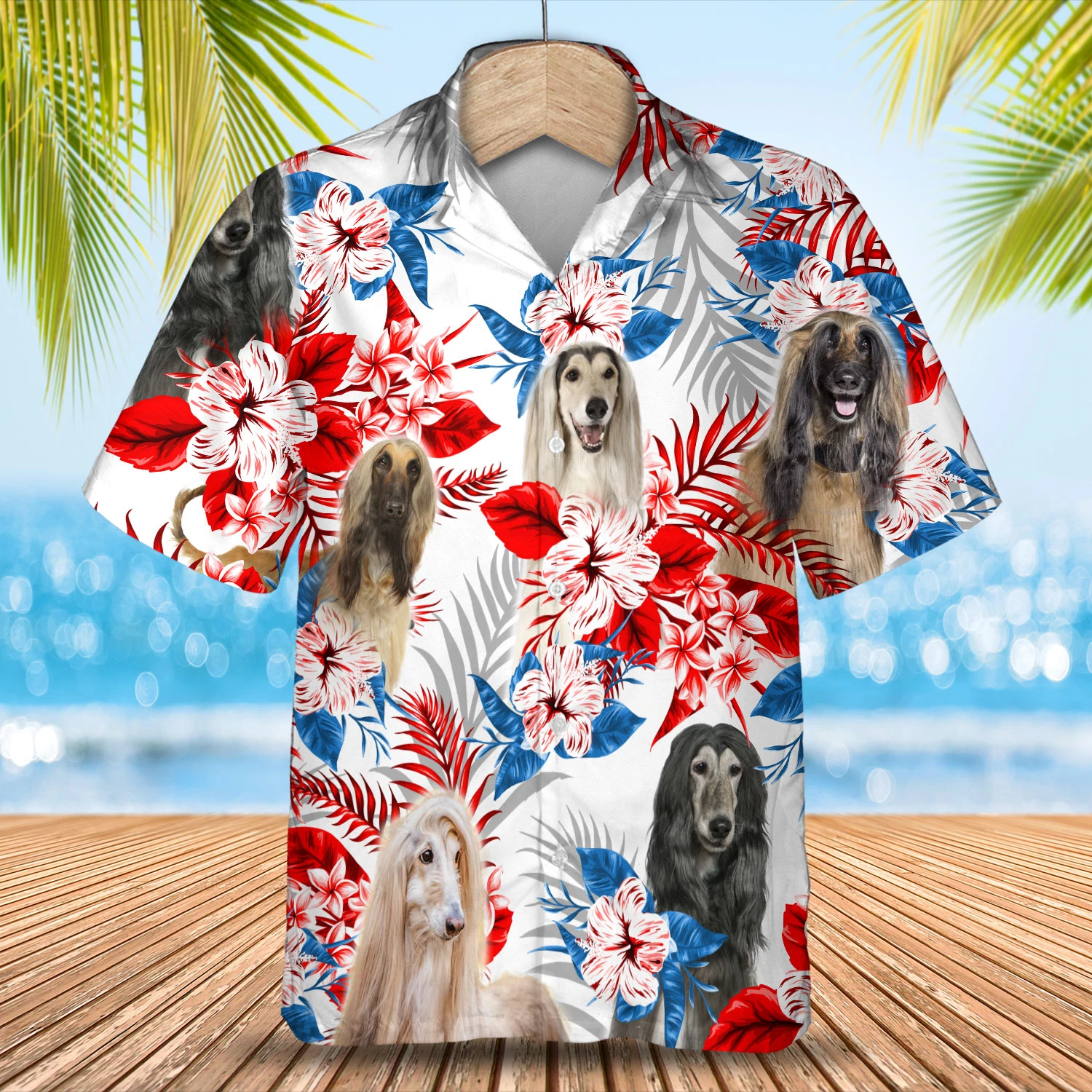 Afghan Hound Hawaiian Shirt, Summer Aloha Shirt, Men Hawaiian Shirt, Women Hawaiian Shirt