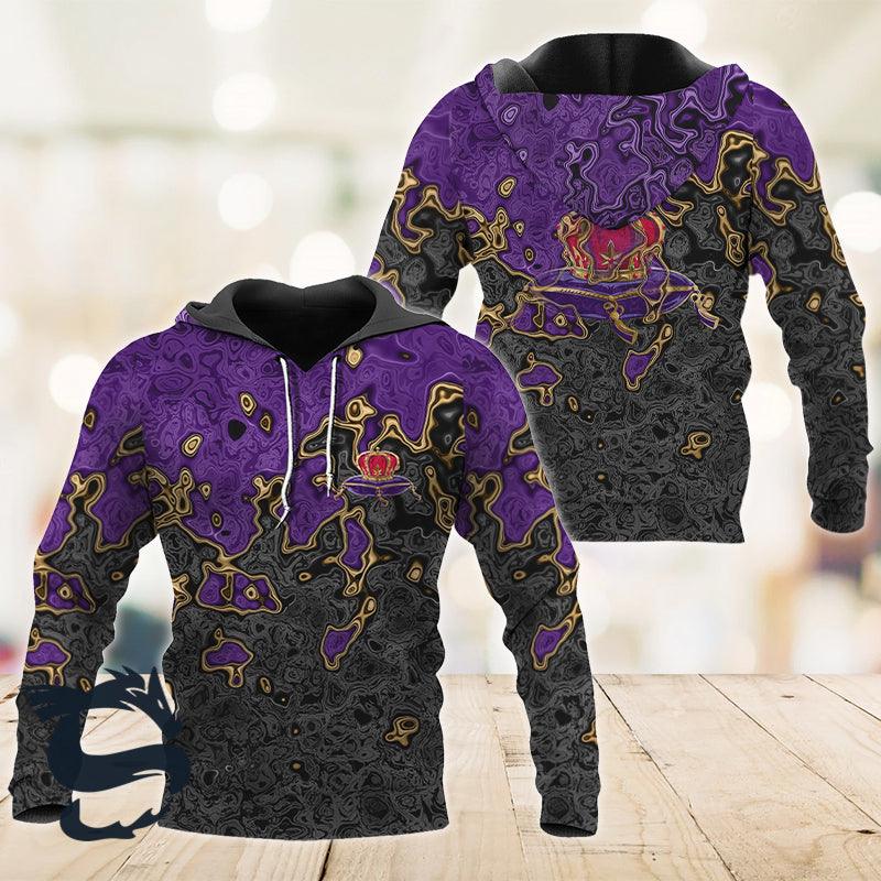 Holographic Colorful Crown Royal Hoodie & Zip Hoodie