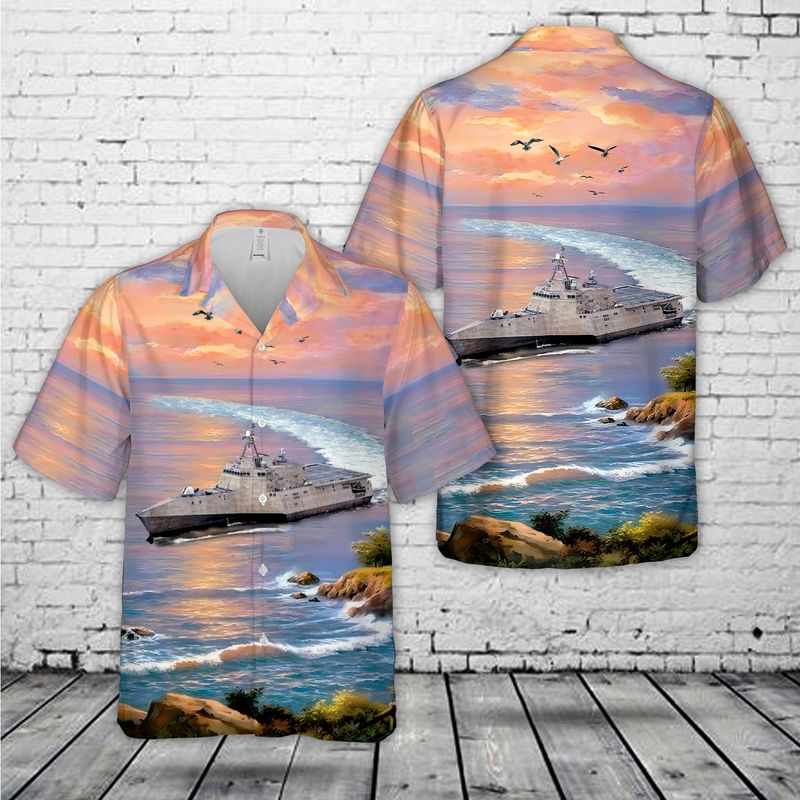 Us Navy Uss Coronado (Lcs-4) Littoral Combat Ship (Lcs) Hawaiian Shirt