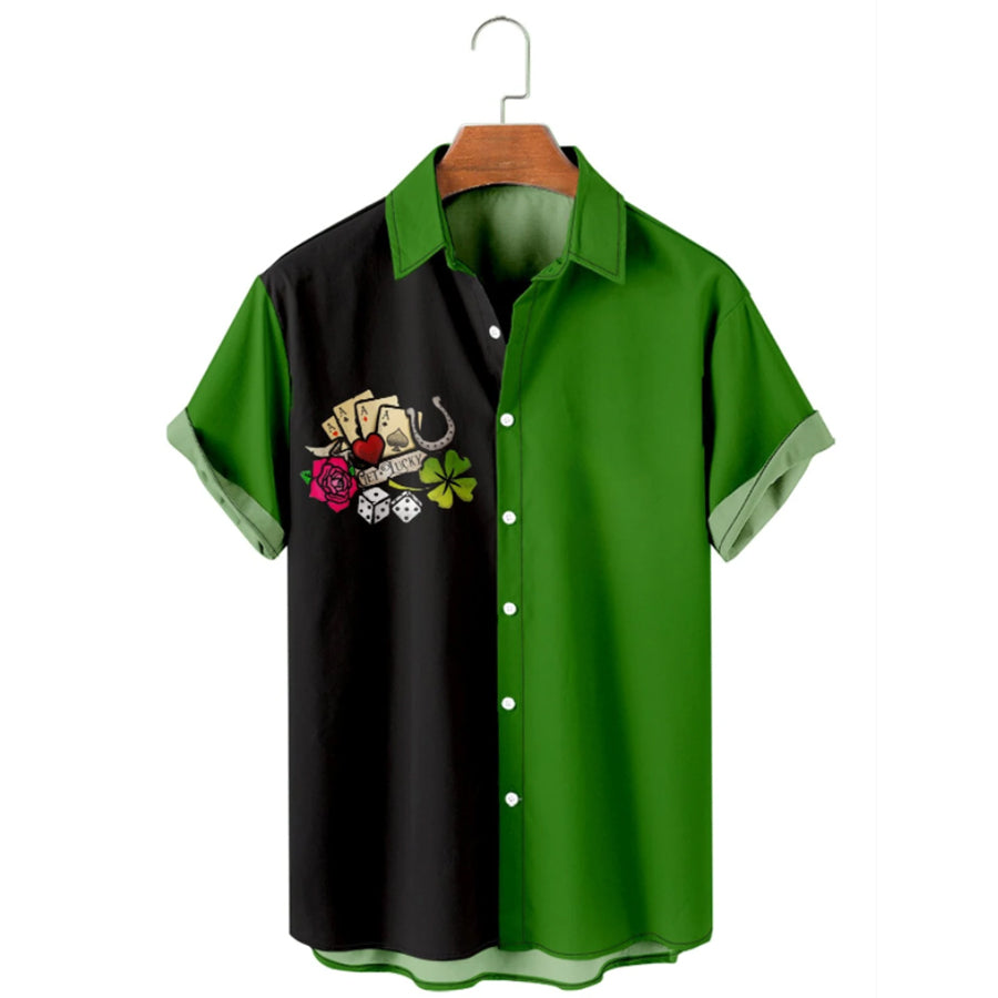 Simple St. Patrick’S Day Clover Hawaiian Shirt, Lucky Patrick’S Day, Irish Hawaiian Shirt