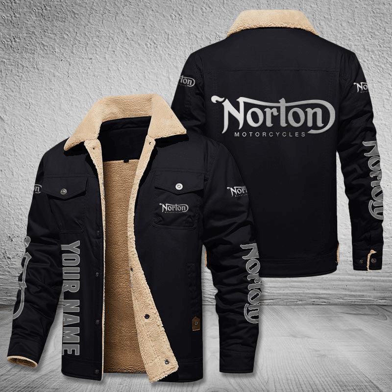 Norton Unisex Custom Name Stand Collar Jacket