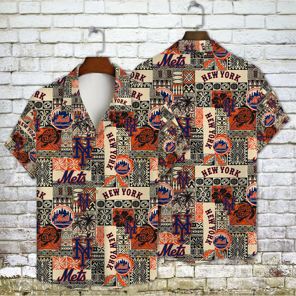 New York Mets Major League Baseball Aop Hawaiian Shirt