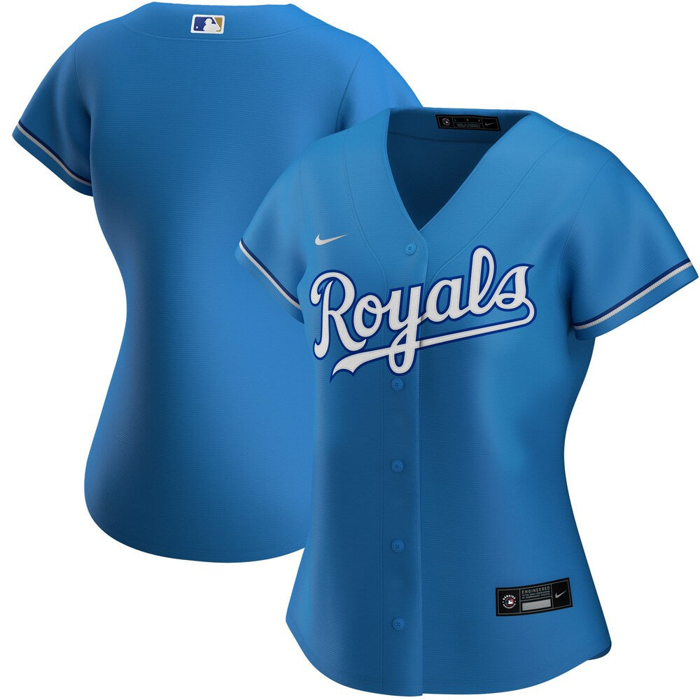 Women’S Kansas City Royals Nike Light Blue Alternate Replica Team Jersey