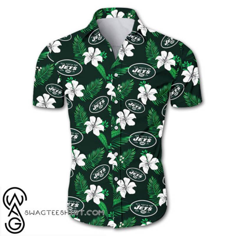 New york jets tropical flower hawaiian shirt &#8211; Maria