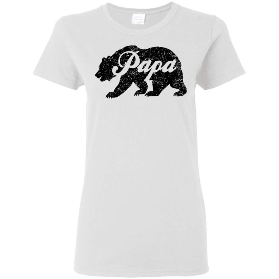 AGR Vintage Papa Bear Father’s Day Gift Womens T-Shirt