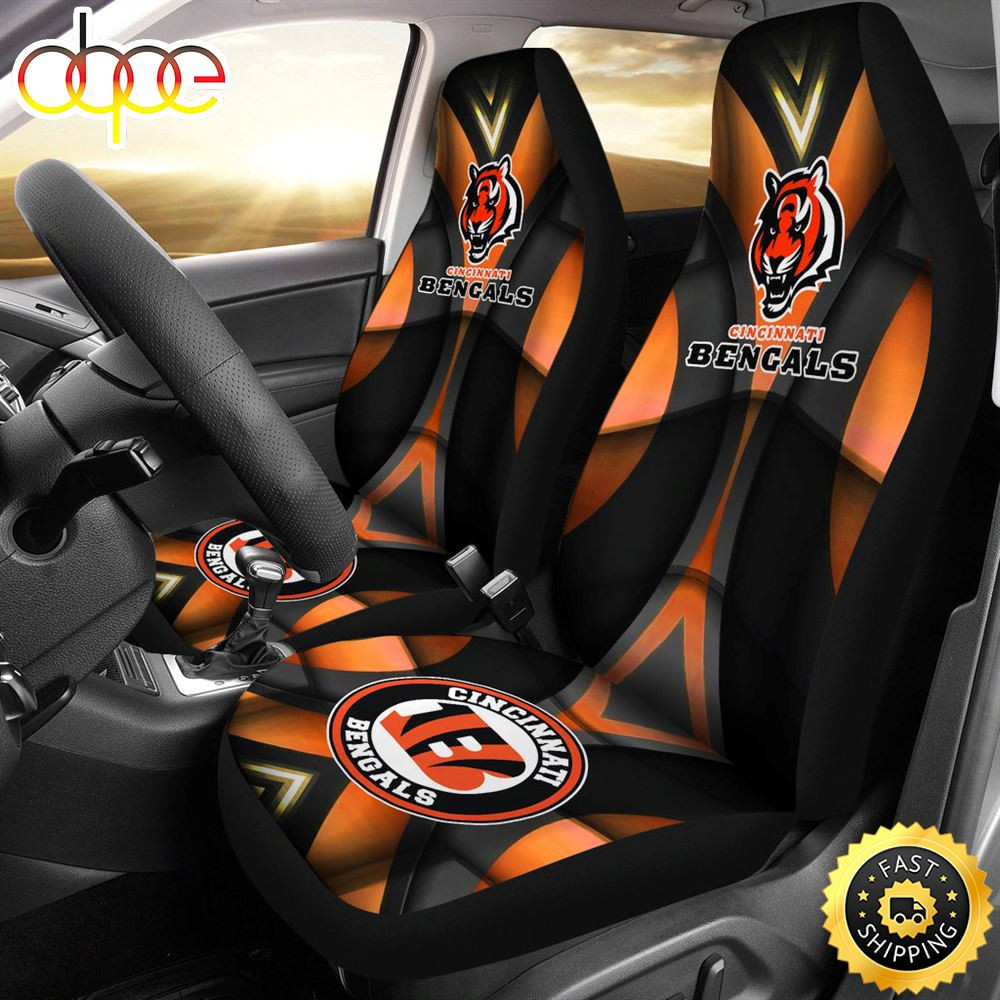 Cincinnati Bengals American Football Club Skull Customized Car Seat Cover Set CSC9457