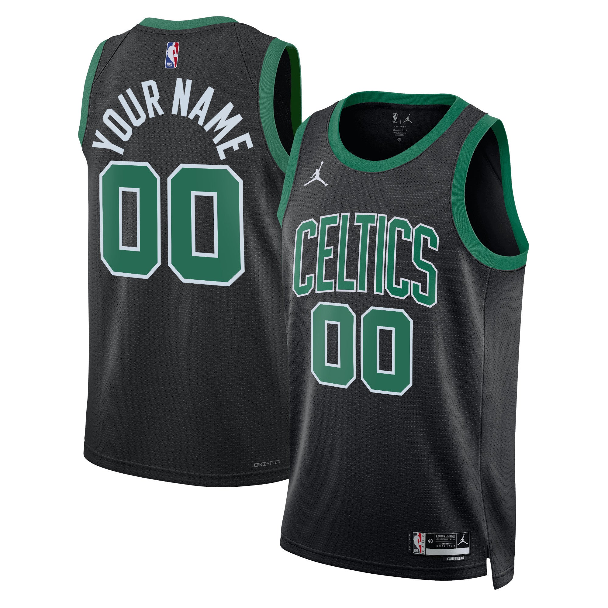 Boston Celtics Jordan Brand Unisex 2022/23 Swingman Custom Jersey – Statement Edition – Black