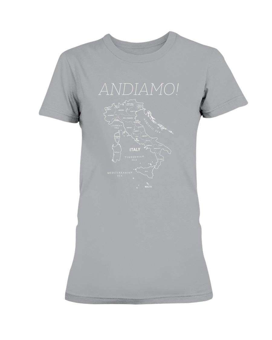 Vintage Andiamo Destination Art Ladies T Shirt 083121