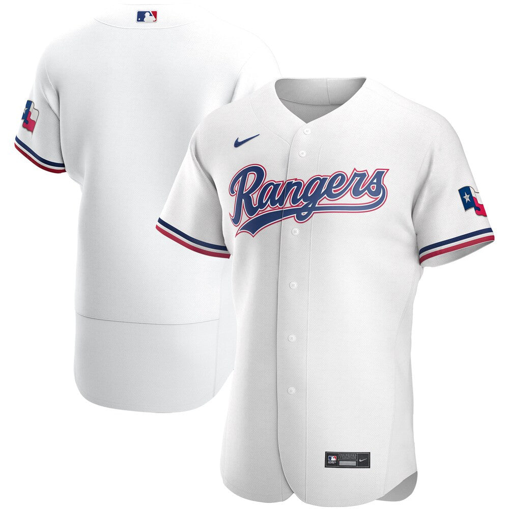 Men’S Texas Rangers Nike White Home Authentic Team Logo Jersey ...