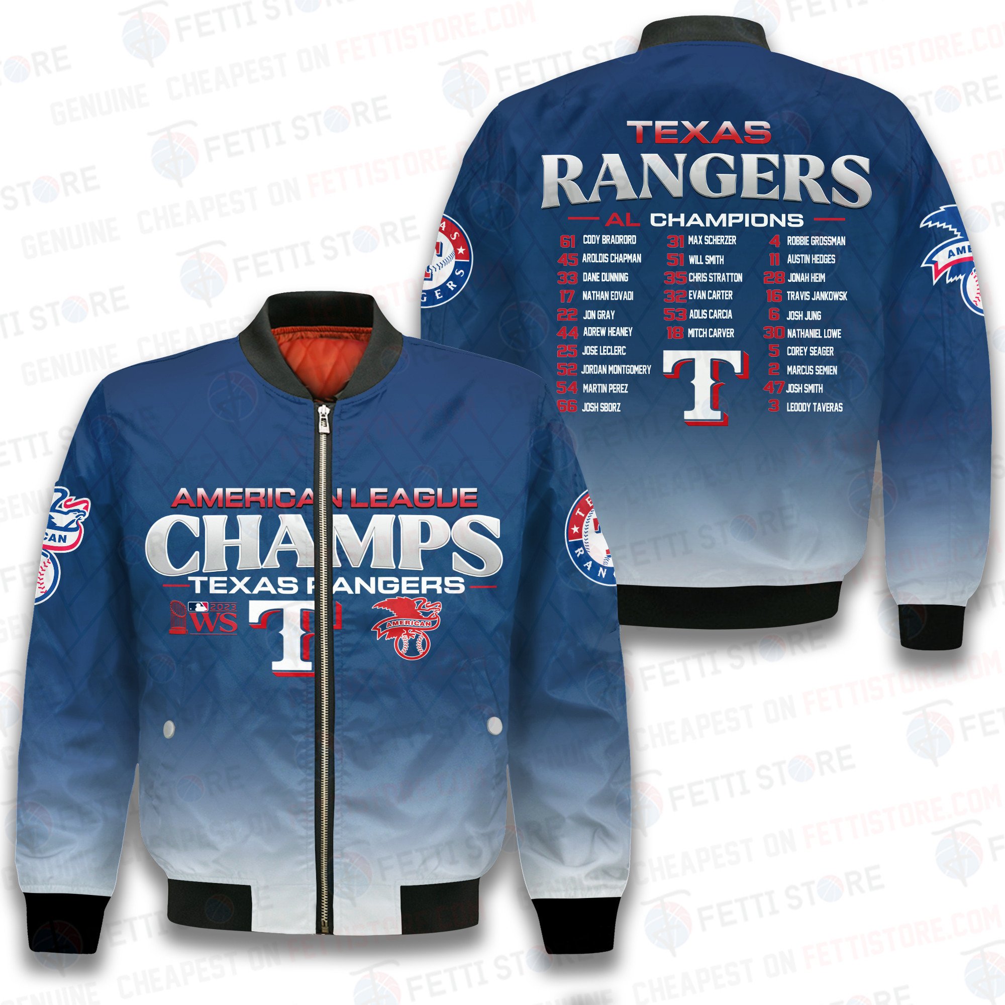 Texas Rangers Major League Baseball AOP Bomber Jacket BJ572