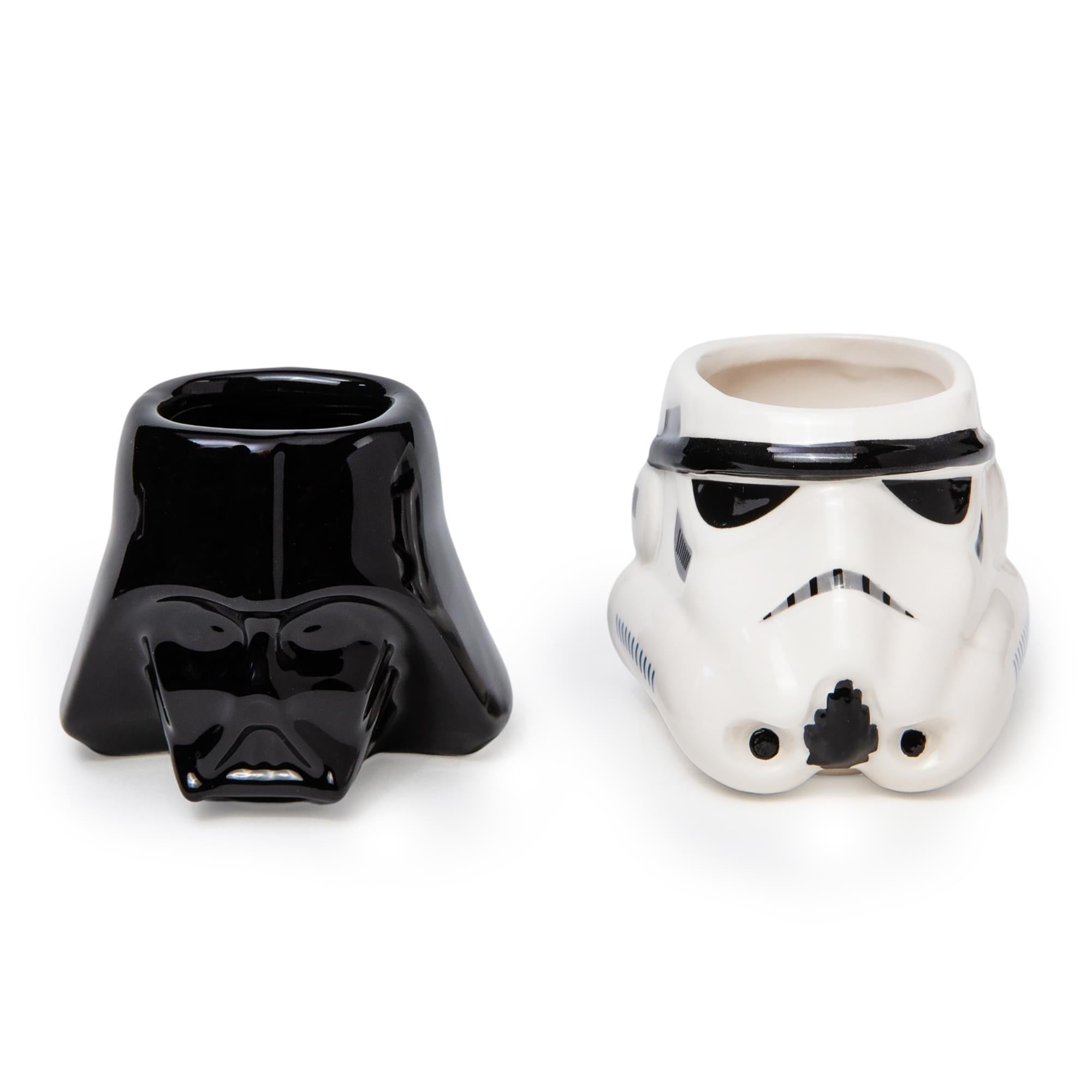 Star Wars Darth Vader And Stormtrooper Helmets Sculpted Mini Mugs | Set Of 2 Bespoketshirt