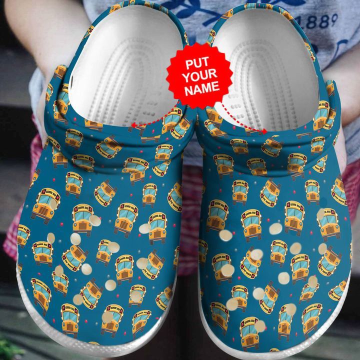 School Crocs - Bus Driver Pattern Clog Shoes Junefashions Shoes