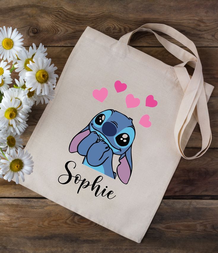 Personalized Tote Bag Stitch Heart Birthday School Bag, Best Tote Bags Ideas, Cute Tote Bags Ideas, Tote Bag Design Ideas, Girls Tote Bag, Best Canvas Tote Bags Ideas