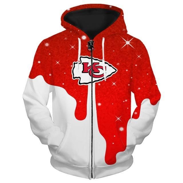 Kansas City Chiefs 3D Zipper Hoodie