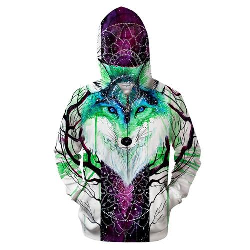 Fox Galaxy Zip-up Hoodie