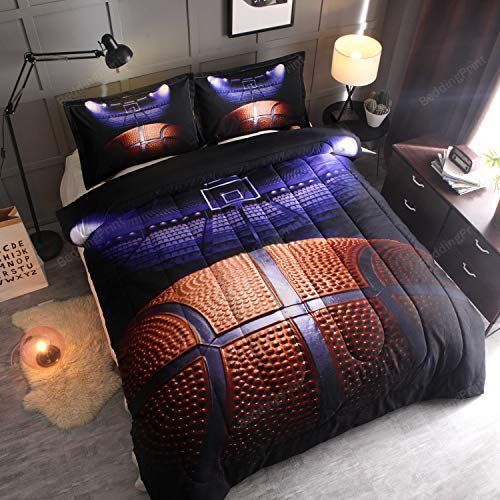 3D Basketball On The Yard Cotton Bed Sheets Spread Comforter Duvet Cover Bedding Sets