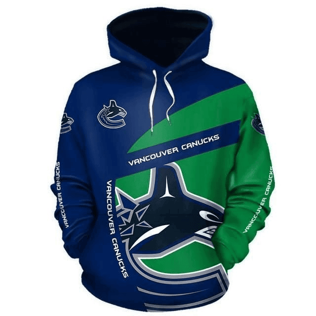 Vancouver Canucks 3D Hoodie Zip Hoodie, Sport-Team 3D All Over Print Hoodie Zip Hoodie  Aop Shirt