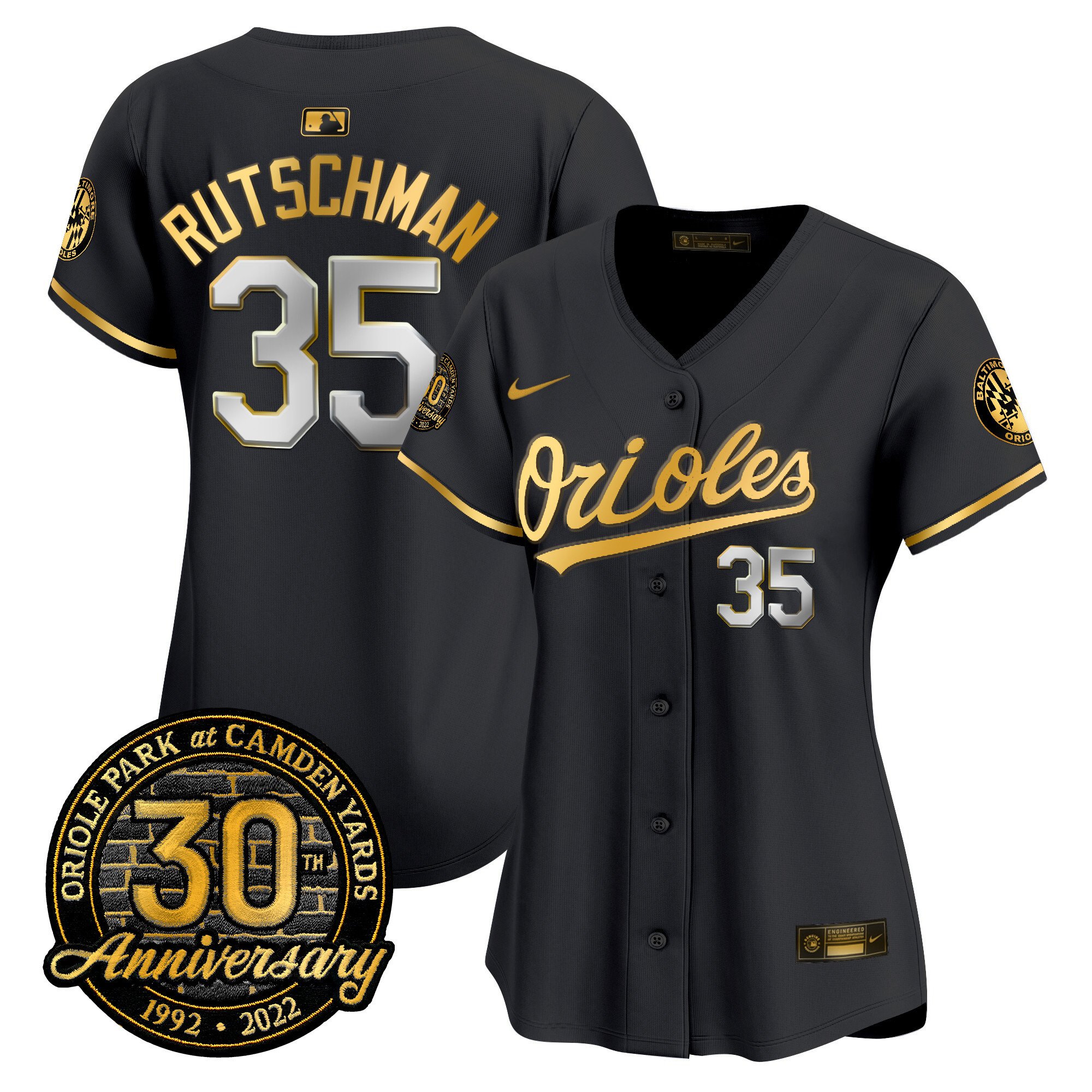 Women’S Orioles Camden Yards 30Th Anniversary Patch Vapor Premier Limited Jersey – All Stitched