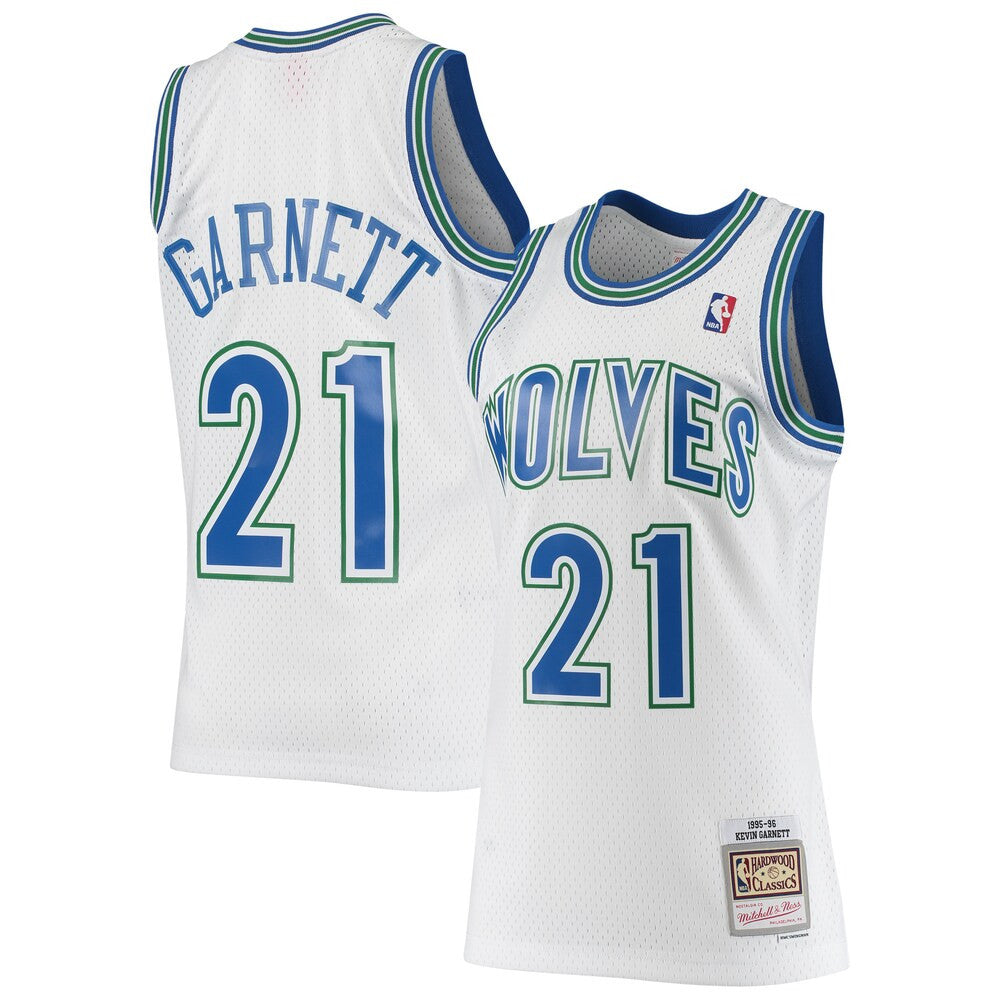 Men’S Mitchell & Ness Kevin Garnett White Minnesota Timberwolves 1995/ ...