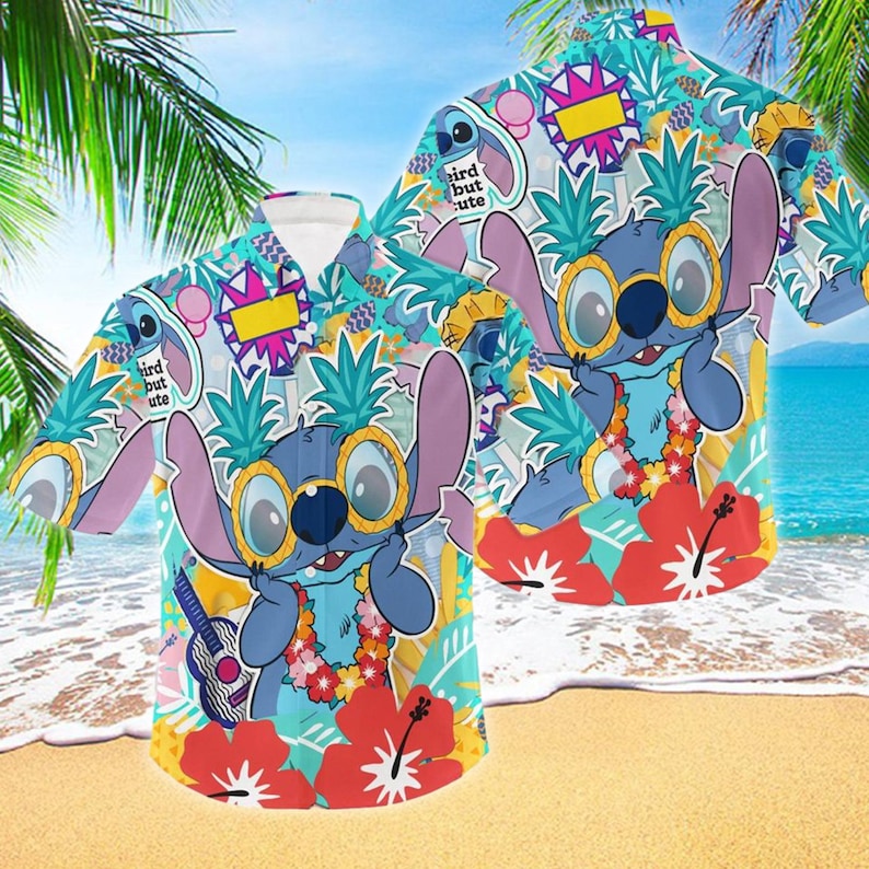 Floral Blue Dog 3D All Over Printed Hawaiian Shirt, Funny Aloha Shirt, Summer Vacation Shirt, Blue Dog Scuba Mask Shirt, Hawaii Shirt