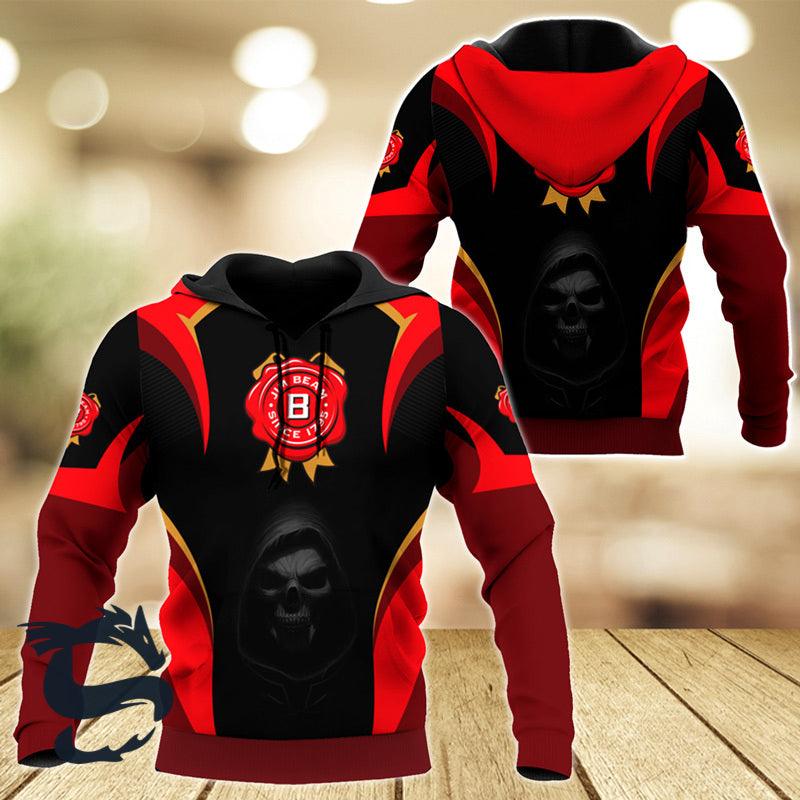 Black Skull Jim Beam Hoodie & Zip Hoodie