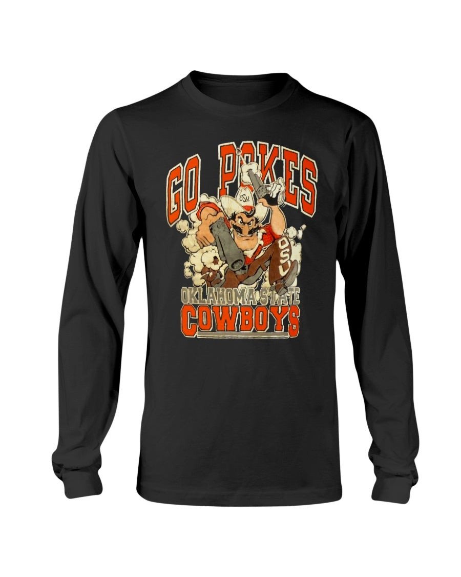 Vintage 90S Oklahoma State University Cowboys Football Long Sleeve T Shirt 211005